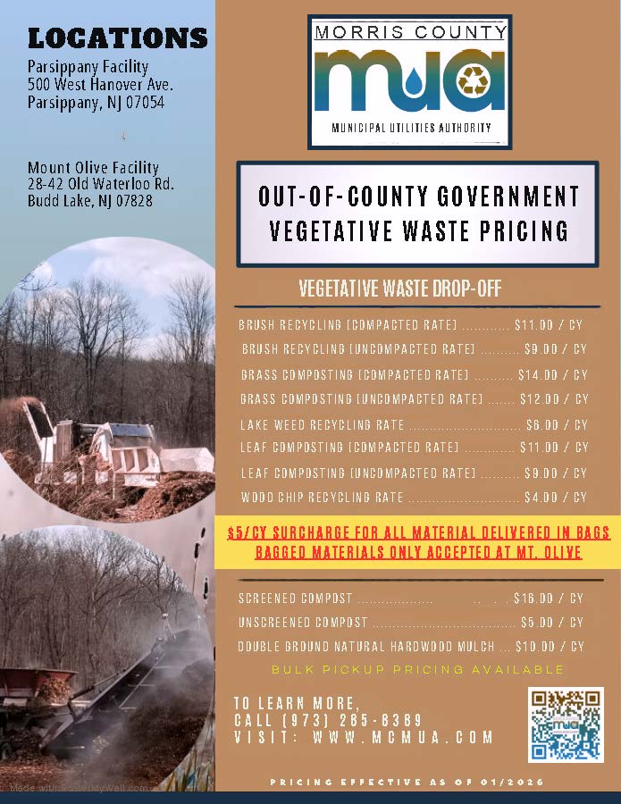 Image of Veg Waste Pricing (Non-Morris Co. Governments)